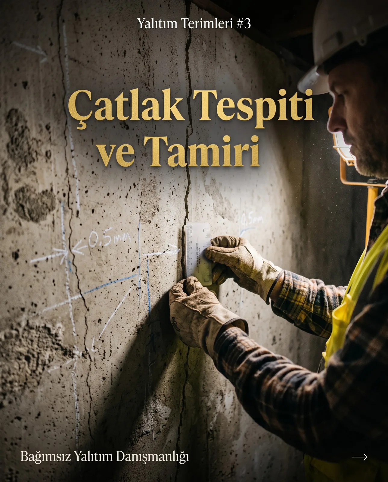 Çatlak tespiti ve tamiri: çatlak genişliğinin ölçülmesi